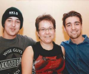 Pictured from L-R:  Bibby Ste-Croix scholarship winner Etienne Matthew, his mother Sophie Bergeron and his brother.  Etienne ended his pre-university education in mathematics and computer science and will begin in September at Laval University in Computer